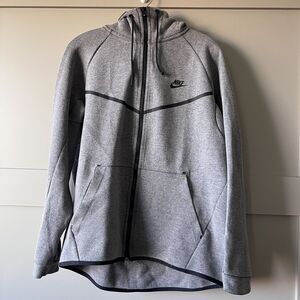 Nike Tech Fleece Hoodie Jacket Mens Large Gray Full Zip 805144-091 Sweatshirt